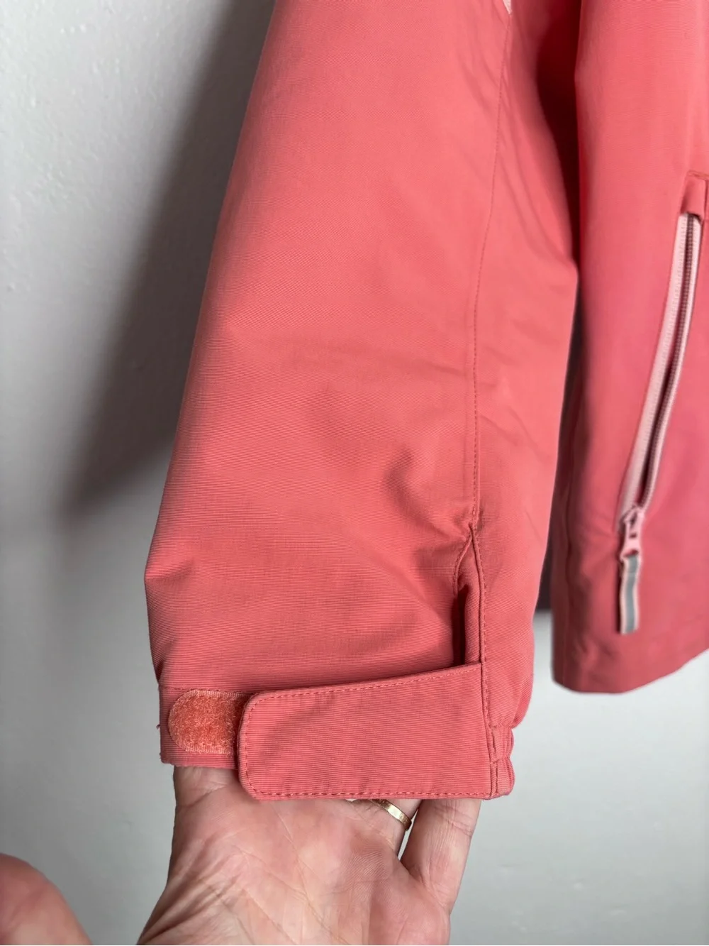 Polarn O. Pyret Waterproof Hooded Rain jacket Two Tone Pink Size 10-11yrs.